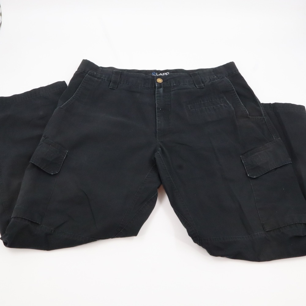 LA Police Gear Tactical Cargo Pants Mens 35x29 Black Ripstop Utility Pockets